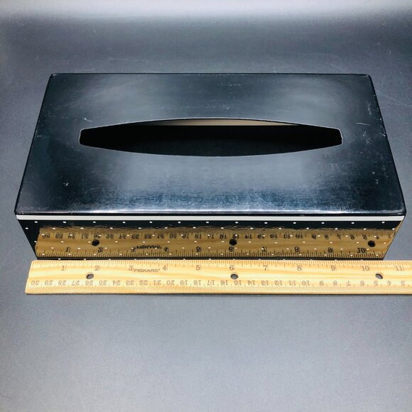 60s Mod Black and White Polka Dots Bathroom Accessory SET Tissue Box Cover Soap - Picture 9 of 11